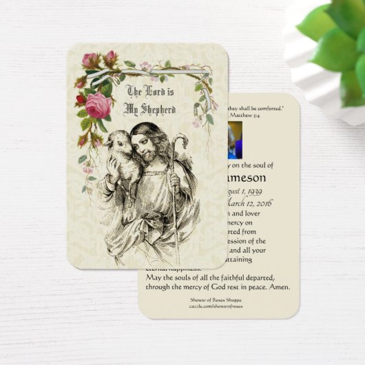 イエス・カトリック教会の葬儀の聖なるカード –  (デスク)