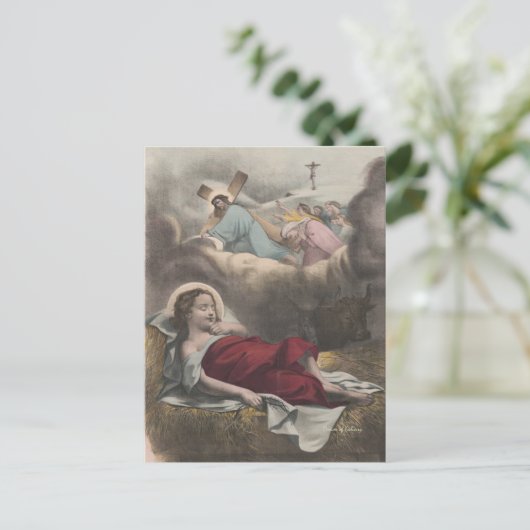 イエス「カルヴァリの夢」宗教のヴィンテージ ポストカード (スタンド正面)