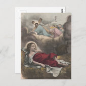 イエス「カルヴァリの夢」宗教のヴィンテージ ポストカード (正面/裏面)