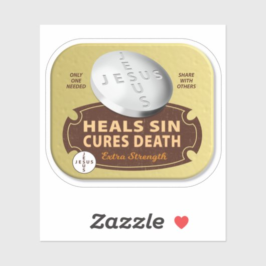 イエス・カーズピル – クリスチャン信仰神が病気を癒す シール (シート)