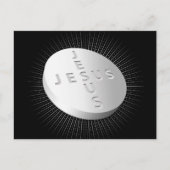 イエス・カーレスの癒しピル – キリスト教の信仰祈神。 シーズンポストカード (正面)