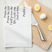 イエス・キッチンハンドタオル詩編146:1-2 キッチンタオル (四つ折り)