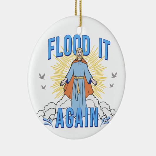 イエス・キリストおもしろいが再びクリスマスに溢れ出す セラミックオーナメント (右)