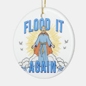 イエス・キリストおもしろいが再びクリスマスに溢れ出す セラミックオーナメント (左)