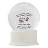 イエス・キリストおよびアメリカの兵士の雪の地球 スノーグローブ (裏面)