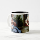 イエス・キリストおよびサマリア人の女性 ツートーンマグカップ (正面左)