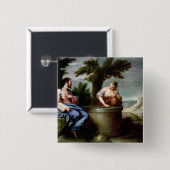 イエス・キリストおよびサマリア人の女性 缶バッジ (正面&裏面)