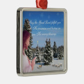 イエス・キリストおよびヒツジ メタルオーナメント (右)