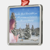 イエス・キリストおよびヒツジ メタルオーナメント (左)