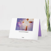 イエス・キリストおよび白熱［赤熱］光を放つな十字のイースターカード シーズンカード (裏面)