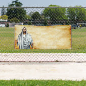 イエス・キリストおよび羊皮紙空白のな教会テンプレート 横断幕 (インサイチュ)