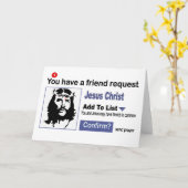 イエス・キリストからの友人の要求を有します カード (黄色い花)