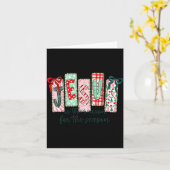 イエス・キリストがこの季節の理由 キリスト教 クリス カード (黄色い花)