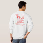 イエス・キリストがなぜ死んだか Tシャツ (裏面フル)