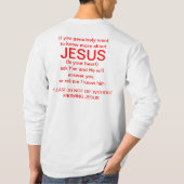 イエス・キリストがなぜ死んだか Tシャツ (裏面)
