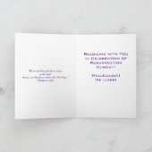 イエス・キリストがイースターのカードを生きる シーズンカード (内部)