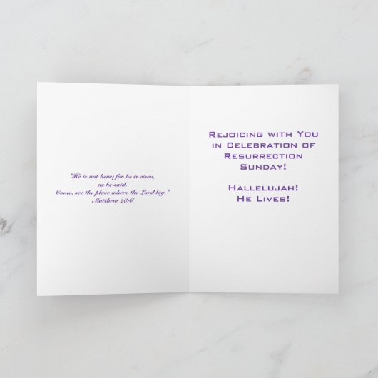 イエス・キリストがイースターのカードを生きる シーズンカード (内部)