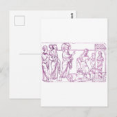 イエス・キリストがラザロを復活させる ポストカード (正面/裏面)