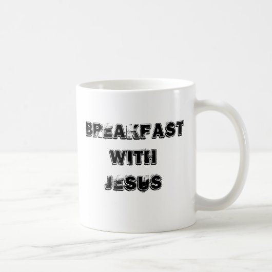 イエス・キリストが付いている朝食 コーヒーマグカップ (右)