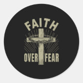 イエス・キリストが恐怖に対する信仰を超える ラウンドシール (正面)