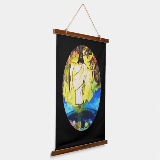 イエス・キリストが戻って来る、歓喜。 吊り下げ型タペストリー (傾斜あり)