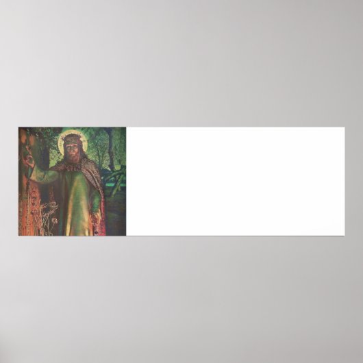 イエス・キリストが扉とノックに立つ ポスター (正面)