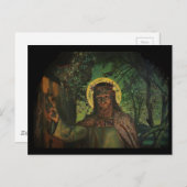 イエス・キリストが扉とノックに立つ ポストカード (正面/裏面)