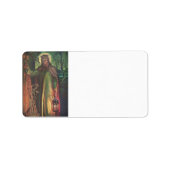 イエス・キリストが扉とノックに立つ ラベル (正面)