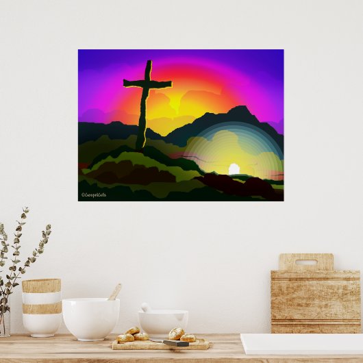 イエス・キリストが死を征服する ポスター (キッチン)