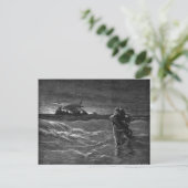 イエス・キリストが水の上を歩く ポストカード (スタンド正面)