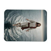 イエス・キリストが水を歩く マグネット (横)