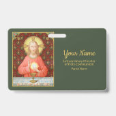 イエス・キリストが聖体拝領を制定 (SAU45; EMHCのための) バッジ (裏面)