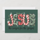 イエス・キリストこそが季節の理由 キリスト教信仰 シーズンカード (正面)