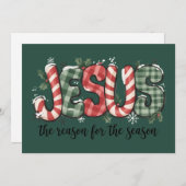 イエス・キリストこそが季節の理由 キリスト教信仰 シーズンカード (正面/裏面)