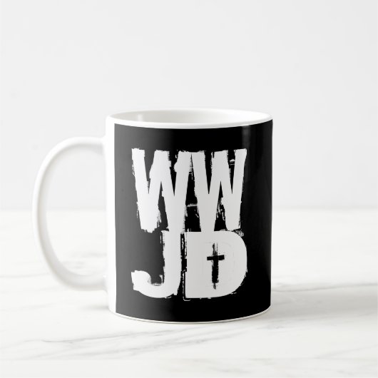 イエス・キリストする何がWWJD コーヒーマグカップ (左)