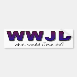 "イエス・キリストする何がWWJD" バンパーステッカー