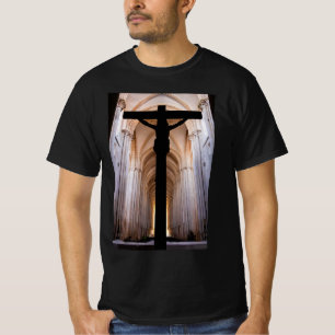 イエス・キリストとの十字架。ゴシック様式アルコバカアビー Tシャツ