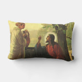 イエス・キリストとよいサマリア人井戸で ランバークッション (裏面)
