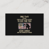 イエス・キリストとアメリカ退役軍人は死ぬことができる21 名刺 (裏面)