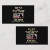 イエス・キリストとアメリカ退役軍人は死ぬことができる21 名刺 (正面/裏面)
