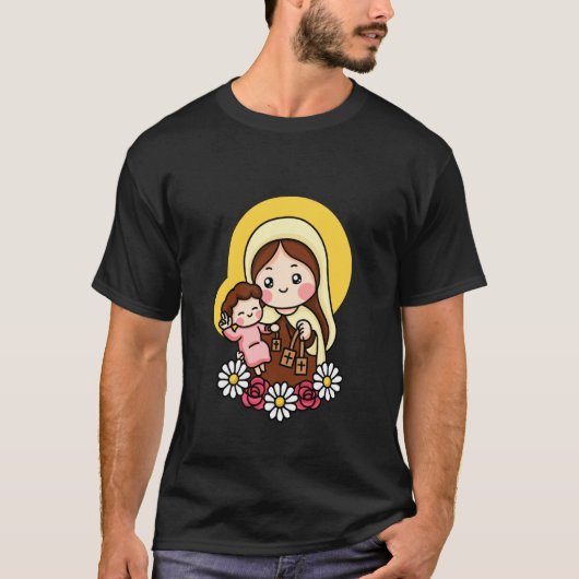 イエス・キリストとカルメルの聖母 Tシャツ (正面)