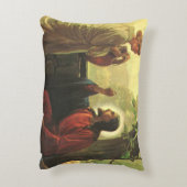 イエス・キリストとサマリアの善き人 井戸で アクセントクッション (裏面(縦))