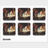 イエス・キリストとマリア、ベツレヘム・クリスマス・ステッカー スクエアシール (シート)