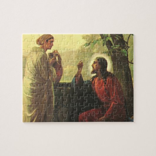 イエス・キリストと井戸にいる良きサマリア人 ジグソーパズル (横)