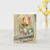 イエス・キリストと永遠の祭司 カード (黄色い花)