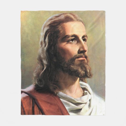 イエス・キリストと眠った フリースブランケット (正面)