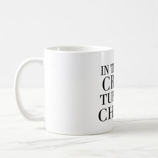 イエス・キリストと祈りの言葉は困る コーヒーマグカップ (左)