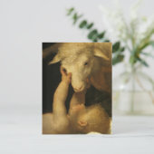 イエス・キリストと羊の触れ合い シーズンポストカード (スタンド正面)