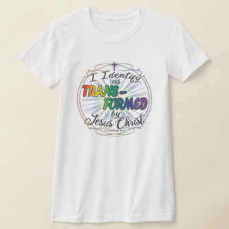 イエス・キリストによってトランスフォーミング – 女性の白いティー Tシャツ