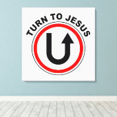 イエス・キリストに向かう – キリスト教の信仰福音 キャンバスプリント (インサイチュ (ウッドフロア))